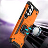 Military Grade Robust Series Dual Layer Hybrid Case with Ring Grip for Samsung Galaxy S25 Ultra - Cosmic Orange