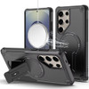 Military Grade HD Armor Magnetic Case with Kickstand for Samsung Galaxy S25 Ultra - Black