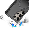 Military Grade HD Armor Magnetic Case with Kickstand for Samsung Galaxy S25 Ultra - Black
