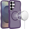 Shade Series Curly Wave Grip Hybrid Case with Magnetic for Samsung Galaxy S26 Ultra - Purple