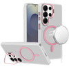 InFrame Series Magnetic Crystal Case with Camera Ring Stand for Samsung Galaxy S26 Ultra - Pink