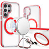 Clarity Collection Magnetic Case with Camera Ring Stand for Samsung Galaxy S25 Ultra - Red