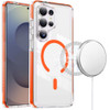 Magnetic Transparent Protective Bumper Case for Samsung Galaxy S26 Ultra - Cosmic Orange