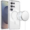Magnetic Transparent Protective Bumper Case for Samsung Galaxy S26 Ultra - White