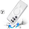 Magnetic Transparent Protective Bumper Case for Samsung Galaxy S26 Ultra - White