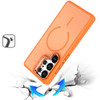 InFrame Series Magnetic Hybrid Case with Camera Ring Stand for Samsung Galaxy S25 Ultra - Cosmic Orange