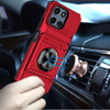 Military Grade All-In-One Ring Stand Case with Card Pocket for Motorola Moto G Power 2026 / 2025 - Red