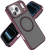 InFrame Series MagSafe Hybrid Case with Aluminum Camera Ring Stand for iPhone 17 Pro Max - Burgundy