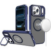 InFrame Series MagSafe Hybrid Case with Aluminum Camera Ring Stand for iPhone 17 Pro Max - Blue