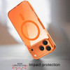 Transparent Crystal Bumper Case with MagSafe for iPhone 17 Pro Max - Cosmic Orange