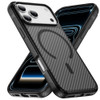 Carbon Fiber Series Hybrid Case with MagSafe for iPhone 17 Pro Max - Black