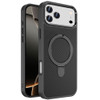 Carbon Fiber Series MagSafe Armor Stand Case for iPhone 17 Pro - Black
