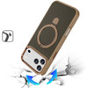 Carbon Fiber Series MagSafe Armor Stand Case for iPhone 17 Pro - Brown