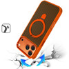Carbon Fiber Series MagSafe Armor Stand Case for iPhone 17 Pro - Cosmic Orange