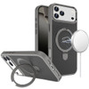 Carbon Fiber Series MagSafe Armor Stand Case for iPhone 17 Pro - Grey
