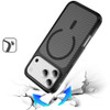 Carbon Fiber Series Hybrid Case with MagSafe for iPhone 17 Pro - Black