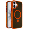 Carbon Fiber Series MagSafe Armor Stand Case for iPhone 17 - Cosmic Orange