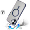 Transparent Protective Bumper Case with MagSafe for iPhone 17 - Blue