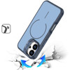 InFrame Series MagSafe Hybrid Case with Camera Ring Stand for iPhone 17 - Blue