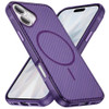 Carbon Fiber Series Hybrid Case with MagSafe for iPhone 17 - Purple