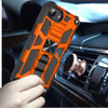 Military Grade Tough Ultra Rugged Hybrid Case with Kickstand for iPhone 17e / 16e - Cosmic Orange