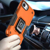 Military Grade Shockproof Hybrid Armor Case with Ring Grip for iPhone 17e / 16e - Cosmic Orange