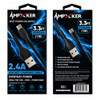 Ampxker 3.3 ft USB-C to USB-A High-Speed Charge & Sync Cable - Black