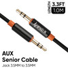 Ampxker Nylon Braided 3.5mm Auxiliary AUX Audio Cable - Black