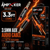 Ampxker Nylon Braided 3.5mm Auxiliary AUX Audio Cable - Black