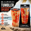 Quiksilver Zuma Stainless Steel Tumbler with Built-in Bluetooth Speaker - Peach Parfait Tie-Dye