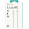 Aukey Circlet Blink 60W USB-C to USB-C Nylon Braided Charge & Sync Cable 1.8M - White