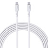 Aukey Circlet Blink 60W USB-C to USB-C Nylon Braided Charge & Sync Cable 1.8M - White