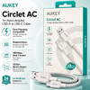 Aukey Circlet AC USB-C to USB-A Nylon Braided Charge & Sync Cable - White