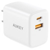 Aukey Swift PD 35W 2 Port USB-C and USB-A GaN Technology Wall Charger - White
