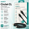Aukey Circlet CL MFi Certified Lightning to USB-C Charge and Sync Cable - Black