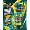 Orbit Innovations Official Licensed 20W Power Delivery 2 Port USB-C and USB-A Wall Charger - Mountain Dew Baja Blast