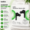 Belkin SoundForm Rhythm ANC Noise-Cancelling True Wireless Bluetooth Stereo Earbuds - Black