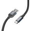 3.3 ft USB-C to USB-A High-Speed Charge and Sync Nylon Braided Cable - Black