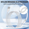 4 ft. High-Speed 3A Braided USB-C to USB-A Charge & Sync Cable - White