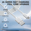 4 ft. High-Speed 3A Braided USB-C to USB-A Charge & Sync Cable - White