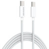 10 ft. High-Speed 3A Braided USB-C to USB-C Charge & Sync Cable - White