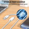 10 ft. High-Speed 3A Braided USB-C to USB-C Charge & Sync Cable - White