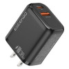 Rapid PD 38W 2 Port USB-C and USB-A Wall Charger - Black