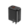 Rapid PD 38W 2 Port USB-C and USB-A Wall Charger - Black