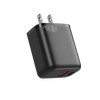 Rapid PD 38W 2 Port USB-C and USB-A Wall Charger - Black