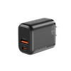 Rapid PD 38W 2 Port USB-C and USB-A Wall Charger - Black