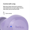 Belkin SoundForm Bolt 2 True Wireless Bluetooth Stereo Earbuds - Lavender