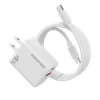 Rapid PD 38W 2 Port USB-C and USB-A Wall Charger + USB-C Cable with Lightning Connector - White