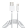10 ft USB-C to USB-A High-Speed Charge and Sync Braided Cable - White