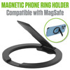 Magnetic Phone Ring Holder and Adjustable Kickstand for MagSafe - Black